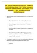 NSG 464 Physical Assessment for Advanced  Practice FINAL EXAM STUDY GUIDE 2026&sol;2027  ACCURATE QUESTIONS WITH CORRECT DETAILED  ANSWERS &vert;&vert; 100&percnt; GUARANTEED PASS  <NEWEST VERSION> 