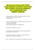 Manufactured Housing TEST STUDY  GUIDE 2026&sol;2027 ACCURATE QUESTIONS  WITH CORRECT DETAILED ANSWERS &vert;&vert;  100&percnt; GUARANTEED PASS  <NEWEST VERSION> 