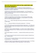 ASIS PSP EVALUATION EXAM ACTUAL QUESTIONS AND SOLUTIONS GRADED A&plus;