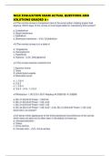 NCLE EVALUATION EXAM ACTUAL QUESTIONS AND SOLUTIONS GRADED A&plus;