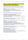 BSN 205 HALLMARK COMPREHENSIVE EXAM UPDATED QUESTIONS AND SOLUTIONS GRADED A&plus;
