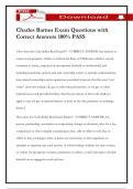 Charles Barnes Exam Questions with Correct Answers 100&percnt; PASS
