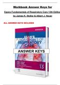 Workbook Answer Keys for Egan&rsquo;s Fundamentals of Respiratory Care &lpar;13th Edition&rpar; by James K&period; Stoller & Albert J&period; Heuer &ndash; Complete Solutions