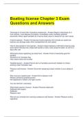 Boating license Chapter 3 Exam Questions and Answers 