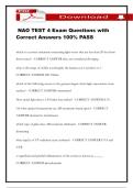 NAO TEST 4 Exam Questions with Correct Answers 100&percnt; PASS