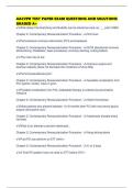 AACVPR TEST PAPER EXAM QUESTIONS AND SOLUTIONS GRADED A&plus;