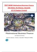 Full Test Bank for Multinational Business Finance&comma; 16th Edition by David Eiteman&comma; Arthur Stonehill&comma; and Michael Moffett &vert; Complete Chapter-by-Chapter Coverage &lpar;Ch 1-18&rpar; &vert; Verified Questions & Answers &vert; Detailed Rationales &vert; Undergraduate &vert; Updated 2026 Ve