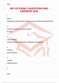 NR 103 EXAM 3 QUESTIONS AND ANSWERS 2026