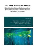 Clinical Mental Health Counseling in Community and Agency Settings 5th Edition by Gladding & Newsome &ndash; Complete Test Bank and Solution Manual Chapters 1&ndash;15