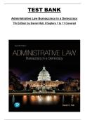 Administrative Law&colon; Bureaucracy in a Democracy 7th Edition by Daniel Hall &ndash; Complete Test Bank Chapters 1&ndash;11