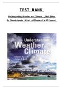 Understanding Weather and Climate 7th Edition by Edward Aguado & Burt &ndash; Complete Test Bank Chapters 1&ndash;17