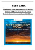 Meteorology Today&colon; An Introduction to Weather&comma; Climate&comma; and the Environment 13th Edition by Donald Ahrens & Henson &ndash; Complete Test Bank Chapters 1&ndash;20