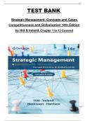 Strategic Management&colon; Concepts and Cases &ndash; Competitiveness and Globalization 14th Edition by Hitt & Ireland &ndash; Complete Test Bank Chapters 1&ndash;13