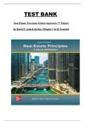 Real Estate Principles&colon; A Value Approach 7th Edition by David C&period; Ling & Archer &ndash; Complete Test Bank Chapters 1&ndash;23