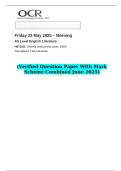 2025 AS Level English Literature H072&sol;02 Drama and prose post-1900  &lpar;Verified Question Paper With Mark Scheme Combined June 2025&rpar;