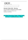 2025 AS Level English Language and Literature &lpar;EMC&rpar; H074&sol;02 The language of literary texts  &lpar;Verified Question Paper With Mark Scheme Combined June 2025&rpar;