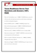 Texas Roadhouse Server Test Questions and Answers 100&percnt; PASS