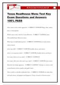 Texas Roadhouse Menu Test Key Exam Questions and Answers 100&percnt; PASS
