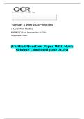 2025 A Level Film Studies H410&sol;02 Critical Approaches to Film   &lpar;Verified Question Paper With Mark Scheme Combined June 2025&rpar;