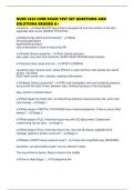 NURS 3632 CORE EXAM TEST SET QUESTIONS AND SOLUTIONS GRADED A&plus;