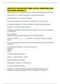 NURS 3632 EVALUATION EXAM ACTUAL QUESTIONS AND SOLUTIONS GRADED A&plus;