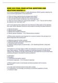 NURS 3632 FINAL EXAM ACTUAL QUESTIONS AND SOLUTIONS GRADED A&plus;