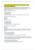 NURS 3632 UPDATED EXAM SCRIPT QUESTIONS AND SOLUTIONS GRADED A&plus;