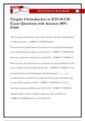 Chapter 4 Introduction to ICD-10-CM Exam Questions with Answers 100&percnt; PASS