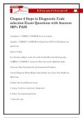 Chapter 4 Steps in Diagnostic Code selection Exam Questions with Answers 100&percnt; PASS