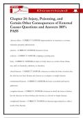 Chapter 24&colon; Injury&comma; Poisoning&comma; and Certain Other Consequences of External Causes Questions and Answers 100&percnt; PASS