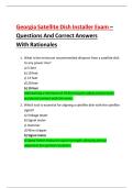 Georgia Satellite Dish Installer Exam &ndash; Questions And Correct Answers With Rationales