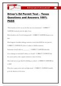 Driver's Ed Permit Test &ndash; Texas Questions and Answers 100&percnt; PASS