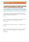 P-99 &sol; Low PSI Oil Burner Operator exam question and answers latest 2026