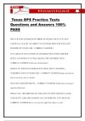 Texas DPS Practice Tests Questions and Answers 100&percnt; PASS