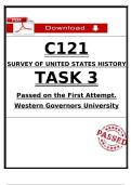 C121 Task 3 &ndash; First Attempt Passed &lpar;2026&rpar; &ndash; Survey of United States History &lpar;WGU&rpar;