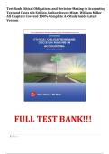 Test Bank Ethical Obligations and Decision-Making in Accounting Text and Cases 6th Edition Author&colon;Steven Mintz&comma; William Miller All Chapters Covered 100&percnt; Complete A&plus; Study Guide Latest Version