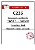 C236 Task 1 &ndash; First Attempt Passed &lpar;2026&rpar; &ndash; Compensation & Benefits &lpar;WGU&rpar;