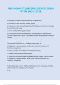 MICHIGAN PT JURISPRUDENCE EXAM WITH 100&percnt; 2026