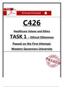 C426 Task 1 &ndash; First Attempt Passed &lpar;2026&rpar; &ndash; Ethical Dilemmas &lpar;WGU&rpar;