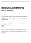 LMR GEORGETTE&rsquo;S PMHNP FINAL EXAM  LATEST UPDATE 2025 QUESTIONS AND  CORRECT ANSWERS 