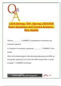 BIOL 1001 &ndash; 126 Questions with Answers on Cell Structure&comma; Macromolecules&comma; DNA&comma; Enzymes &ndash; Louisiana State University at Alexandria
