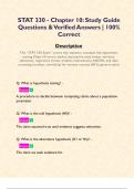 STAT 330 - Chapter 10&colon; Study Guide Questions & Verified Answers &vert; 100&percnt; Correct  