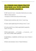 ALL DOMAINS JEAN INMAN PRACTICE EXAM BANK 2026 TESTED QUESTIONS WITH ANSWERS GRADED A&plus;