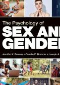 The Psychology of Sex and Gender &ndash; Bosson&comma; Buckner & Vandello &ndash; Comprehensive study notes and exam-focused material