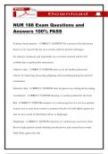 NUR 188 Exam Questions and Answers 100&percnt; PASS