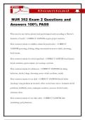 NUR 352 Exam 2 Questions and Answers 100&percnt; PASS