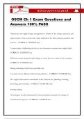 OSCM Ch 1 Exam Questions and Answers 100&percnt; PASS