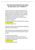TNCC ENA 9TH EDITION PRE TEST &lpar;2025&rpar; ACTUAL EXAM &vert; GET IT CORRECT &excl;&excl;&excl;
