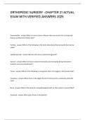 ORTHOPEDIC SURGERY -CHAPTER 21 ACTUAL  EXAM WITH VERIFIED ANSWERS 2025  