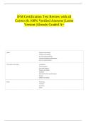 IFM Certification Test Review with all Correct & 100&percnt; Verified Answers &vert;Latest Version &vert;Already Graded A&plus; 